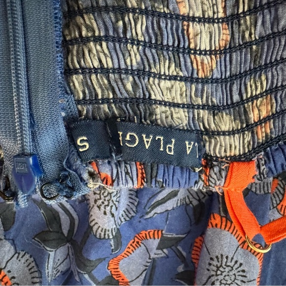 La Plage Blue Floral Maxi Dress Size Small - Picture 10 of 13